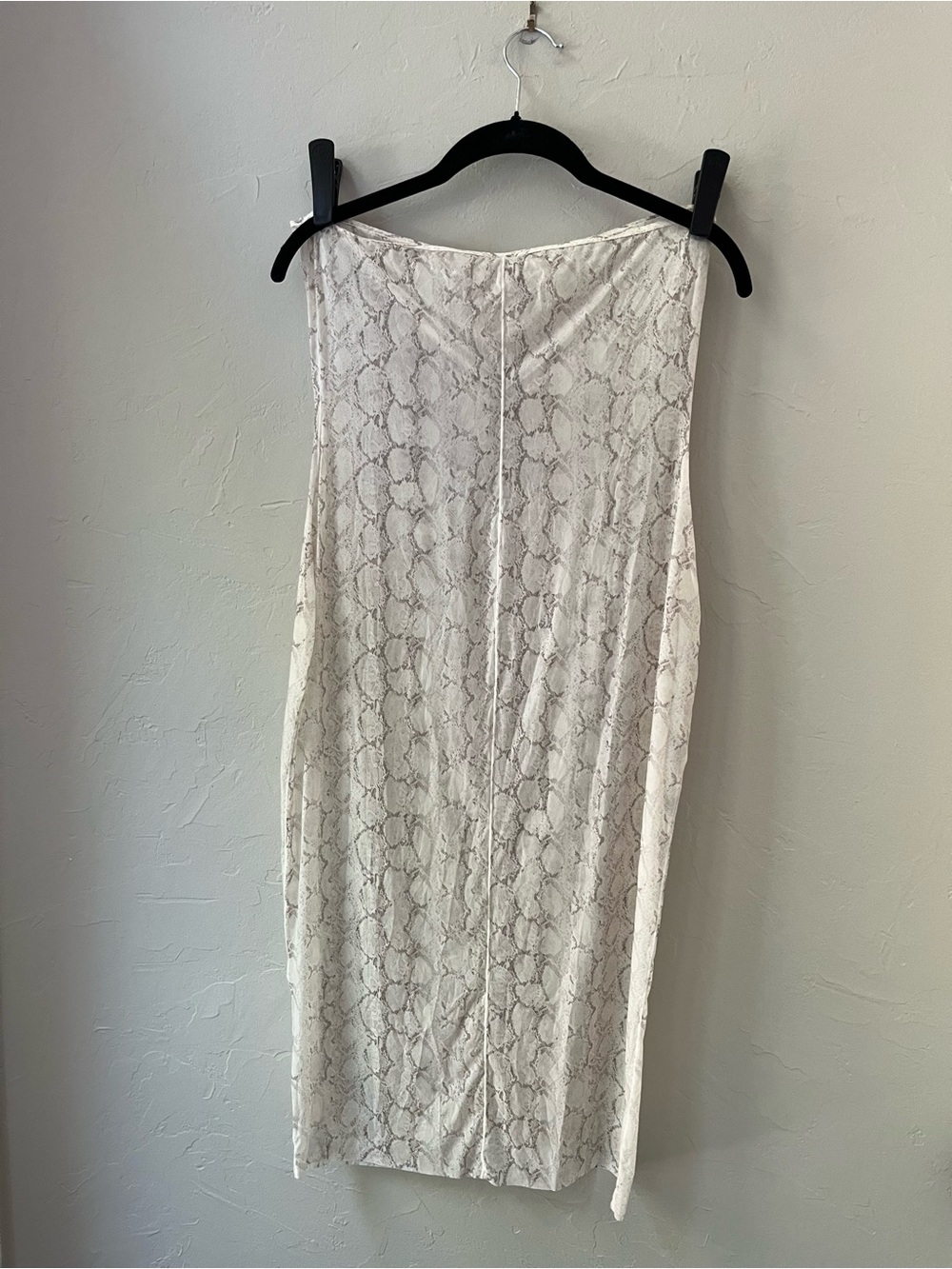 SKIMS MILKY SHEER MIDI TUBE DRESS STONE PASTEL SNAKE PRINT L - Picture 6 of 6